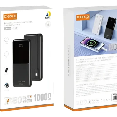 Carregador Portátil Power Bank 10000mah Turbo Android E Ios AGold BTE-35