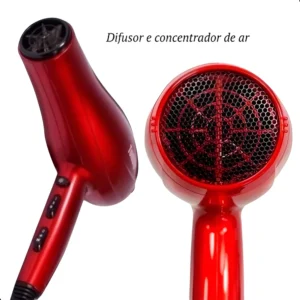 Secador De Cabelo Profissional Tomate 2000w Cor Vermelho 220V - Imagem 2