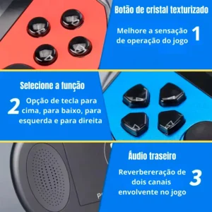 Vídeo Games Portátil Retro Ka-5883 De Tela 7" " Com Jogos Retrô - Imagem 4