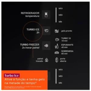 Geladeira Brastemp 447 Litros Frost Free Inverse Com Smart Flow e Fresh Box Inox BRE57FKBNA 220V - Imagem 7