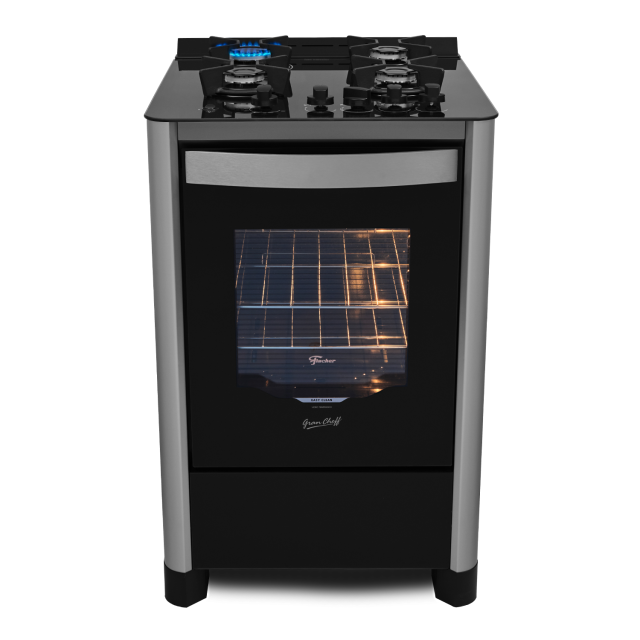 eb05a91b4ccf25fda5182945a89d1d43.webp Fogão de Piso a Gás Fischer 4 bocas Gran Cheff Mesa Vidro 220V - Imagem 1