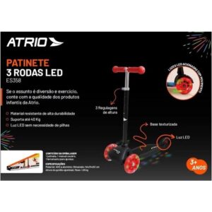 Patinete Atrio 3 Rodas Led +3 anos - ES358 - Imagem 4
