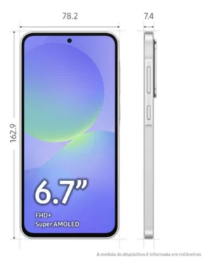 Smartphone Samsung Galaxy A36 5G Branco 256GB, 8GB RAM, Câmera Tripla até 50MP, Tela Super AMOLED 6.7", IP67, NFC, Recur - Imagem 2