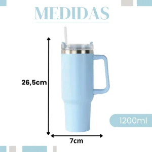 Copo Térmico 1200Ml com Canudo - Imagem 3