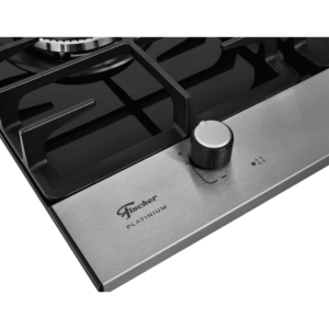 Cooktop a Gás Fischer 5 Bocas Tripla Chama Platinium com Trempe de ferro fundido Mesa Vidro Bivolt - Imagem 5