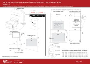 Forno Elétrico de Embutir Fischer Fit Line 48 litros Inox 220V - Imagem 4
