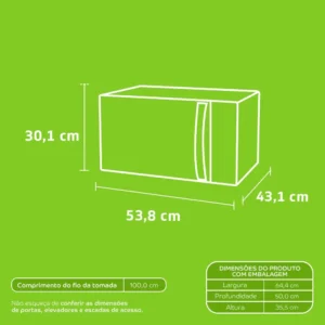 Micro-ondas Consul cinza espelhado 32 Litros CMS46ARBNA 220 volts - Imagem 6