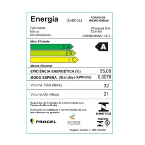 Micro-ondas Consul cinza espelhado 32 Litros CMS46ARBNA 220 volts - Imagem 7