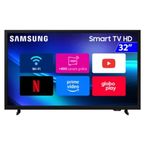 Smart TV 32" HD Samsung H5000F Sistema Operacional Tizen HDR PurColor UN32H5000FGXZD