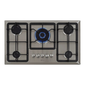 Cooktop a Gás Fischer 5 Bocas Tripla Chama Infinity com Trempe de ferro fundido Mesa Inox Bivolt