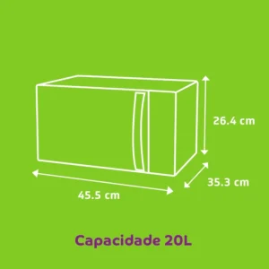 Micro-Ondas Consul 20L com Função Descongelar Design Moderno e Espelhado Inox CM020BFBNA 220 Volts - Imagem 5