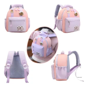 Mochila Pré Escolar Infantil Rosa/roxo Capivara - Imagem 3