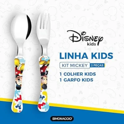 Conjunto colher e Garfo Blister Michey Disney Kids- Simonaggio