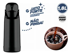 Garrafa Térmica Magic Pump 1,8L Preta - Termolar - Imagem 4