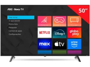 Smart TV 50" AOC 4K DLED 50U7045/78G Roku TV Quad Core 3 HDMI - Imagem 2