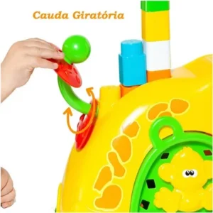 Brinquedo Girafa Atividades Bebê Com 15 Blocos - Imagem 7