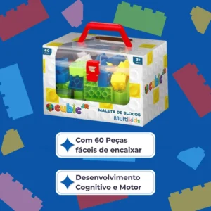 Maleta com Blocos Coloridos 60 Peças Multikids - BR2347 - Imagem 4