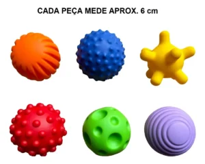 Kit 6 Bolas Sensorial Tátil Soft Balls Para Bebe - Imagem 2