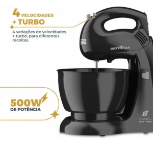 Batedeira Britânia Pérola 550 Turbo Tigela para 4,3L 500W 220V - Imagem 5