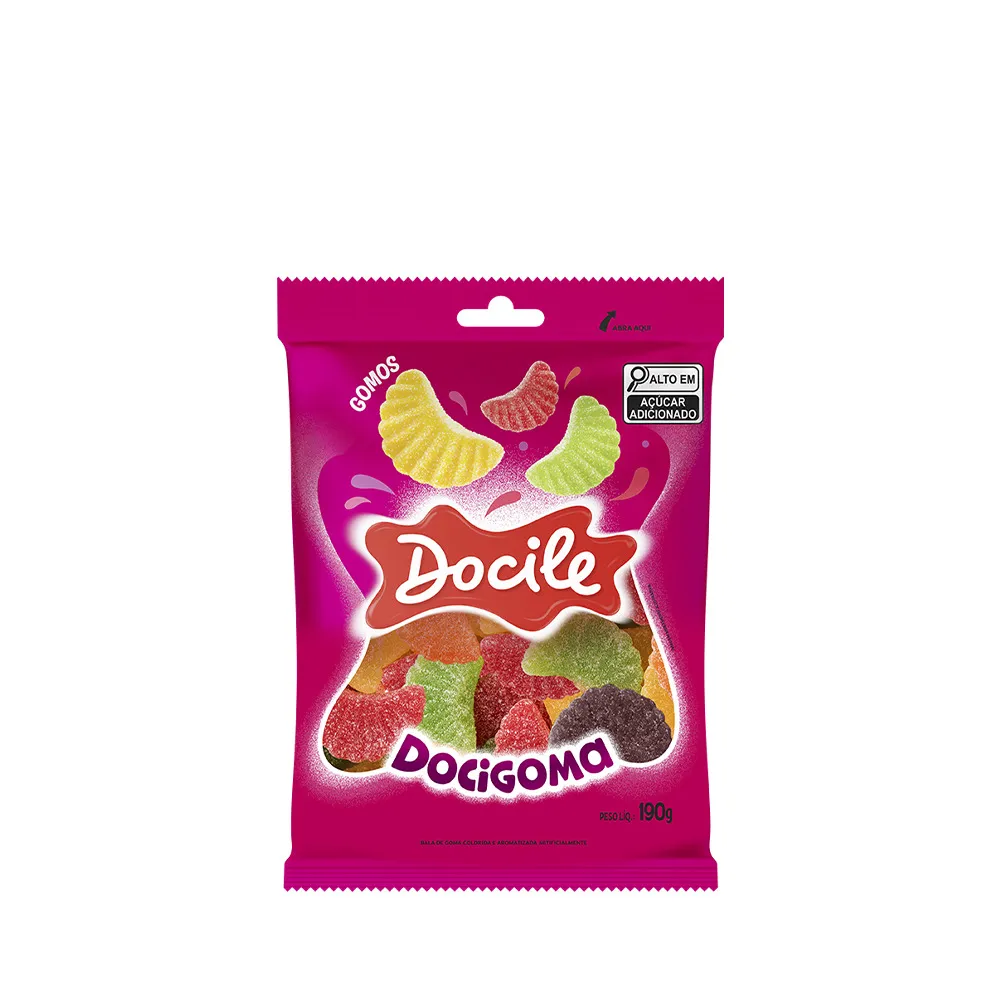 1bcda2cb0be2898c9f204323c0191cc2.webp Bala de Goma Gomos Sortidos 190g - Docile - Imagem 1