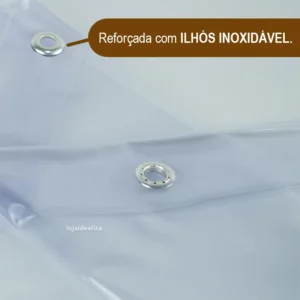 Cortina Box Banheiro Pvc Transparente 1.95 m x 1.4 m - Imagem 4