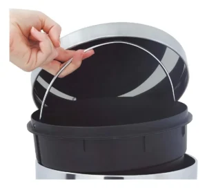 Lixeira Inox Pedal com Balde 5 Litros - Imagem 7