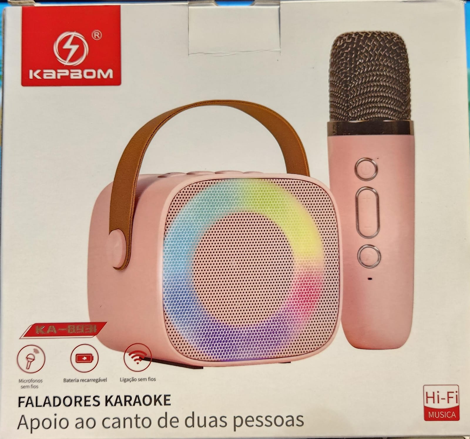 38ea3315d75ec7edad18017b7015a8b6.jpeg Caixa de Som Bluetooth com Microfone 5W KA-8931 - Kapbom - Imagem 1