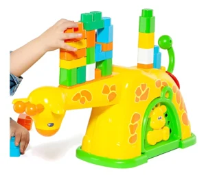 Brinquedo Girafa Atividades Bebê Com 15 Blocos - Imagem 5