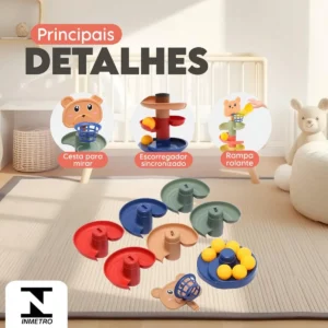 Brinquedo Infantil Pista Torre De Bolinhas 7 Andares Educativo - Imagem 4