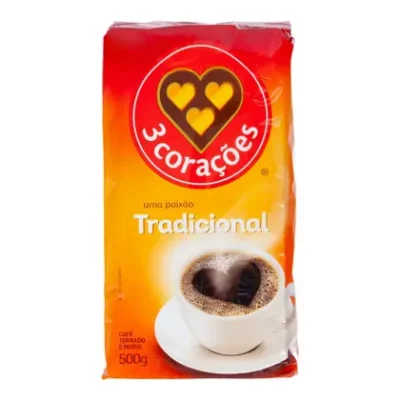 Café Moído Tradicional à Vácuo 3Corações - 500g