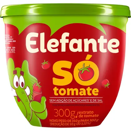 4443934e3fe2b6b50e66550fe45f2fe5-1.webp Extrato de Tomate Elefante So Tomate 300 g - Imagem 1