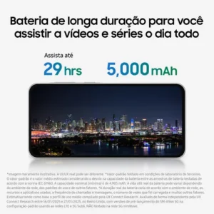 Smartphone Samsung Galaxy A36 256GB 5G 8GB RAM Preto 6,7" Câm. Tripla + Selfie 12MPSM-A366E/DS SM-A366EZKLZTO - Imagem 3