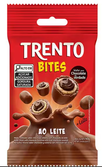 613e70c670d45acee6e843c94ebce1a7.jpg Trento Bites Chocolate ao Leite 40G - Imagem 1