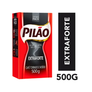 Café Torrado e Moído a Vácuo Extraforte Pilão Pacote 500g - Imagem 2
