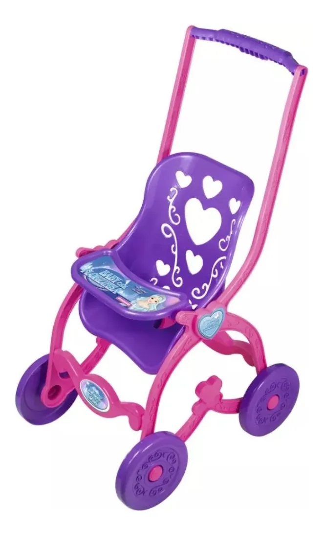 8152adbfe54c3e6f5550a299fd4d775c.webp Carrinho de Boneca Infantil Lilás 43cm - Imagem 1
