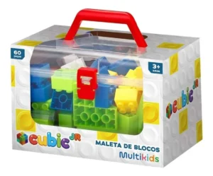 Maleta com Blocos Coloridos 60 Peças Multikids - BR2347