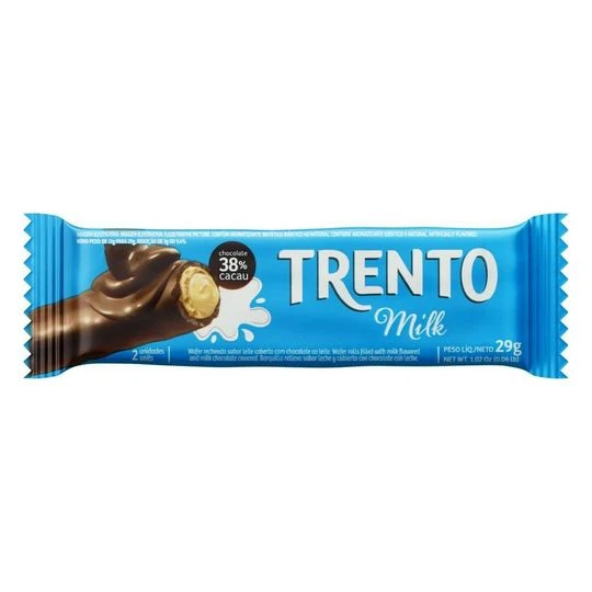 87de22d86d8403a4d84bb978ac8ba701.webp Trento Milk Chocolate ao Leite 29G - Imagem 1