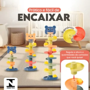 Brinquedo Infantil Pista Torre De Bolinhas 7 Andares Educativo - Imagem 2