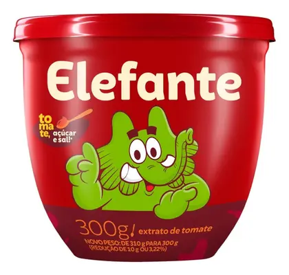 9cade705f533c72ac973e65ce7dfc601.webp Extrato de Tomate Elefante pote 300 g - Imagem 1