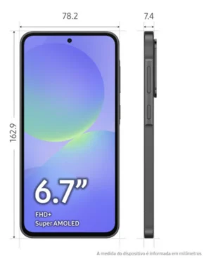 Smartphone Samsung Galaxy A36 256GB 5G 8GB RAM Preto 6,7" Câm. Tripla + Selfie 12MPSM-A366E/DS SM-A366EZKLZTO - Imagem 2