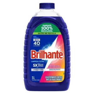Lava Roupas Líquido Brilhante Limpeza Total 3 L