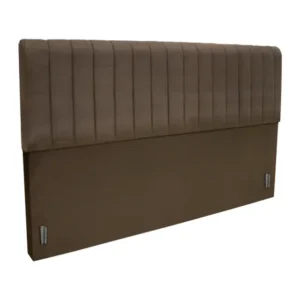 Cabeceira Casal 140cm Estofada Madri Marrom,  Gazin