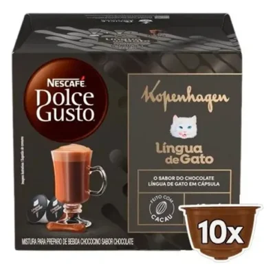 Capsulas Nescafé Dolce Gusto Kopenhagen Língua de Gato 10 Cápsulas