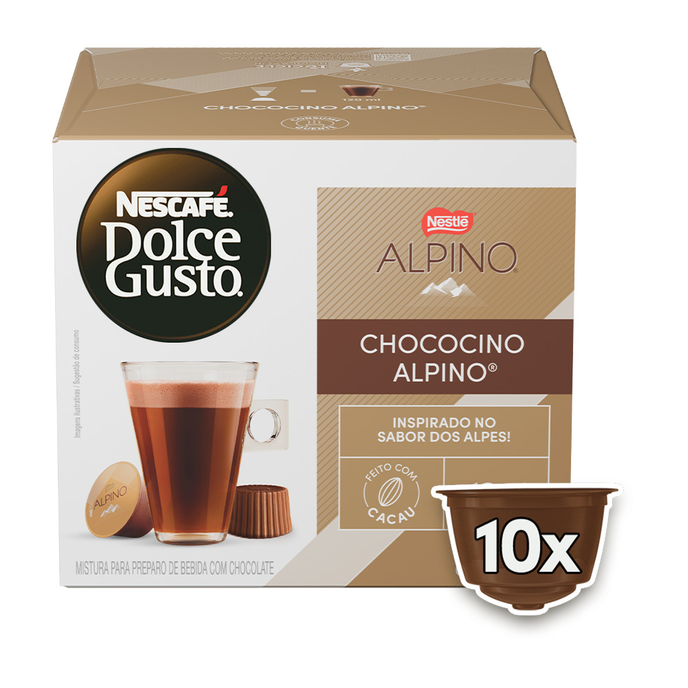 1ec416efbf9e70c541620c82fbf805b3.jpg Capsulas Nescafé Dolce Gusto CHOCOCINO ALPINO 10 Cápsulas - Imagem 1