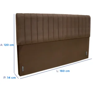 Cabeceira Casal Queen 160 cm Madri Marrom Gazin - Imagem 2