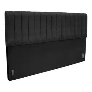 Cabeceira Casal 140cm Estofada Madri Preto, Gazin
