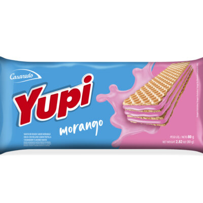 Biscoito Wafer Yupi Sabor Morango Pacote com 80G
