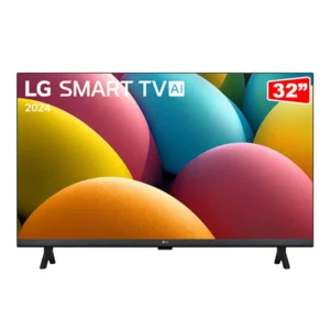 Smart TV 32" LG HD 32LR600BPSA com processador a5 Ger 6 AI, Alexa integrado, LG Channels, WebOS 23