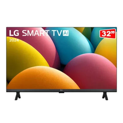 Smart TV 32" LG HD 32LR600BPSA com processador a5 Ger 6 AI, Alexa integrado, LG Channels, WebOS 23