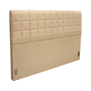 Cabeceira Casal 140cm Suede Roma Cor  Areia, Gazin